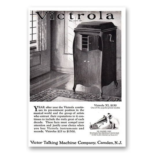 1921 Victrola Year After Year Vintage Magazine Print Ad