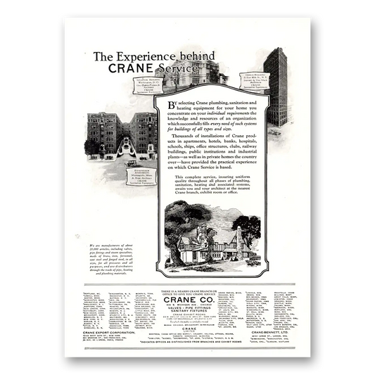 1922 Crane Buckingham Apartments Minneapolis Vintage Magazine Print Ad