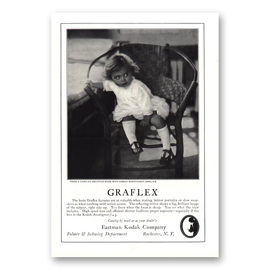 1922 Graflex Cameras Indoor Portraits Vintage Magazine Print Ad