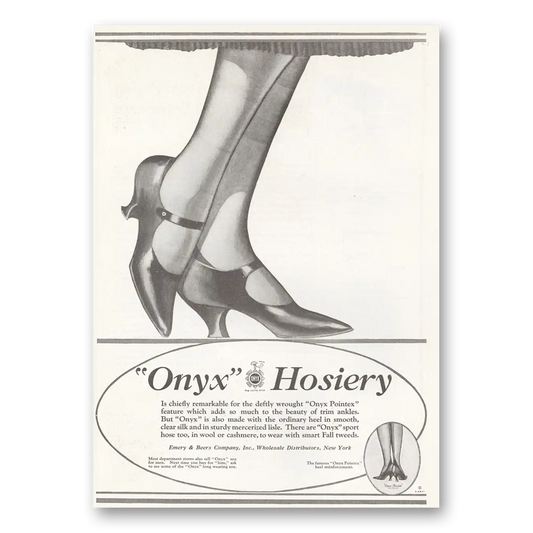 1922 Onyx Hosiery Onyx Hosiery Deftly Wrought Onyx Pointex Vintage Magazine Print Ad