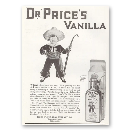 1922 Price Flavoring Extract Dr Prices Vanilla How Often Have You Said Vintage Magazine Print Ad