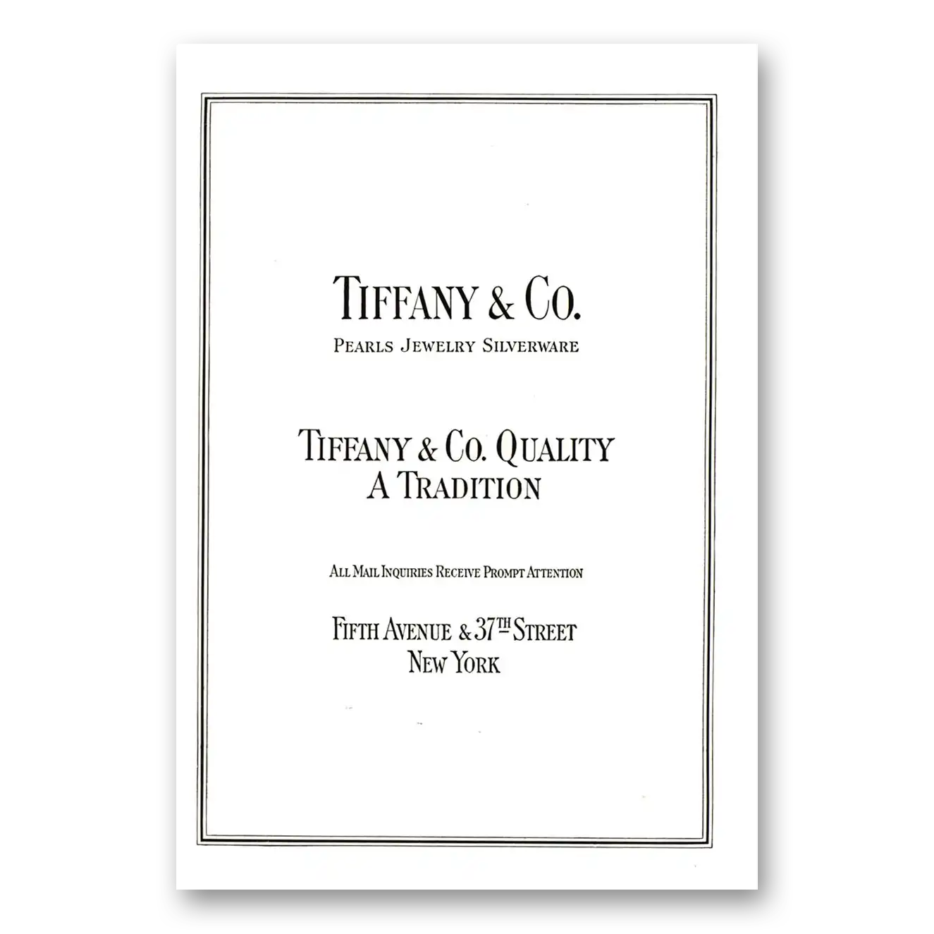 1922 Tiffany & Co Pearls Jewelry Silverware Vintage Magazine Print Ad