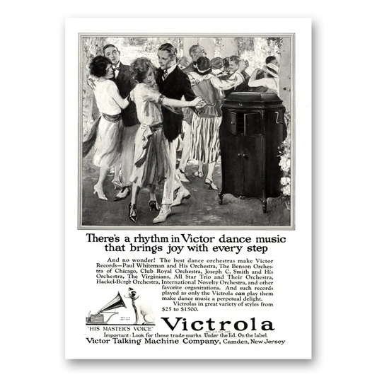 1922 Victrola Rhythm In Victor Dance Music Vintage Magazine Print Ad