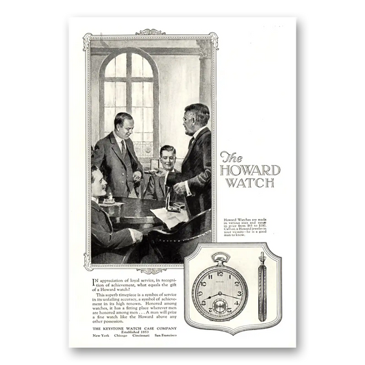 1923 Howard Watch Appreciation of Loyal Service Vintage Magazine Print Ad