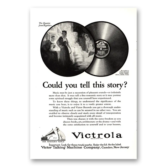 1923 Victrola Could You Tell This Story Vintage Magazine Print Ad