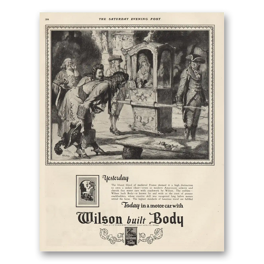 1923 Wilson Body Company Yesterday Today Vintage Magazine Print Ad