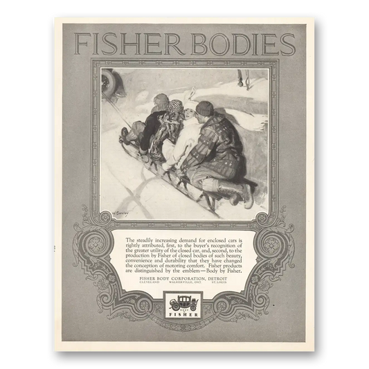 1924 Body by Fisher Steadily Increasing Demand Vintage Magazine Print Ad