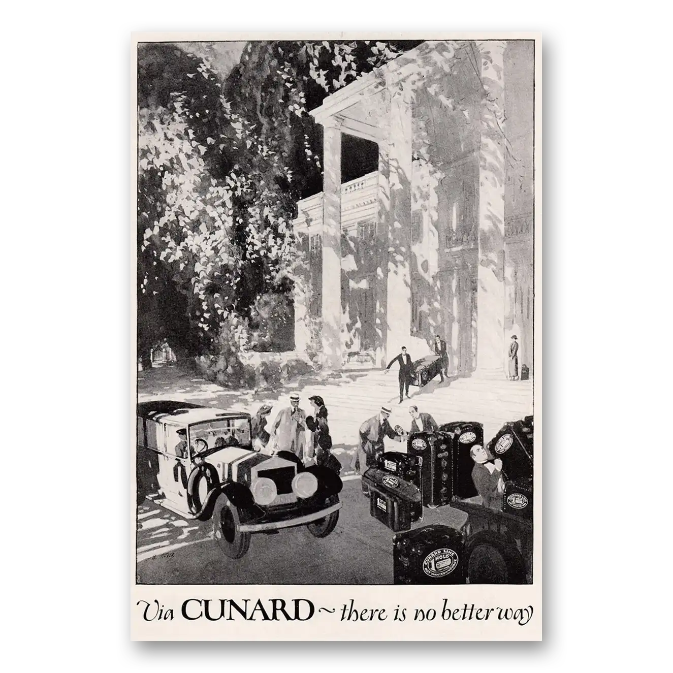 1924 Cunard There Is No Better Way Vintage Magazine Print Ad