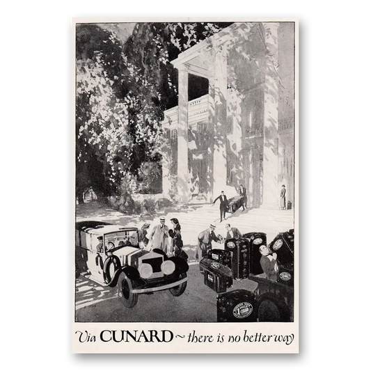 1924 Cunard There Is No Better Way Vintage Magazine Print Ad