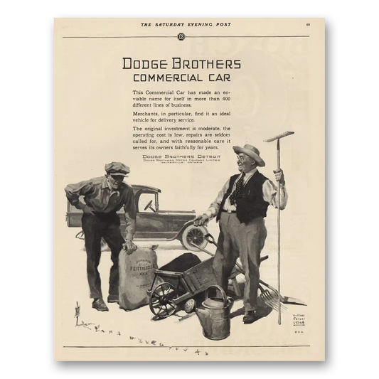 1924 Dodge Commercial Car Enviable Name Vintage Magazine Print Ad