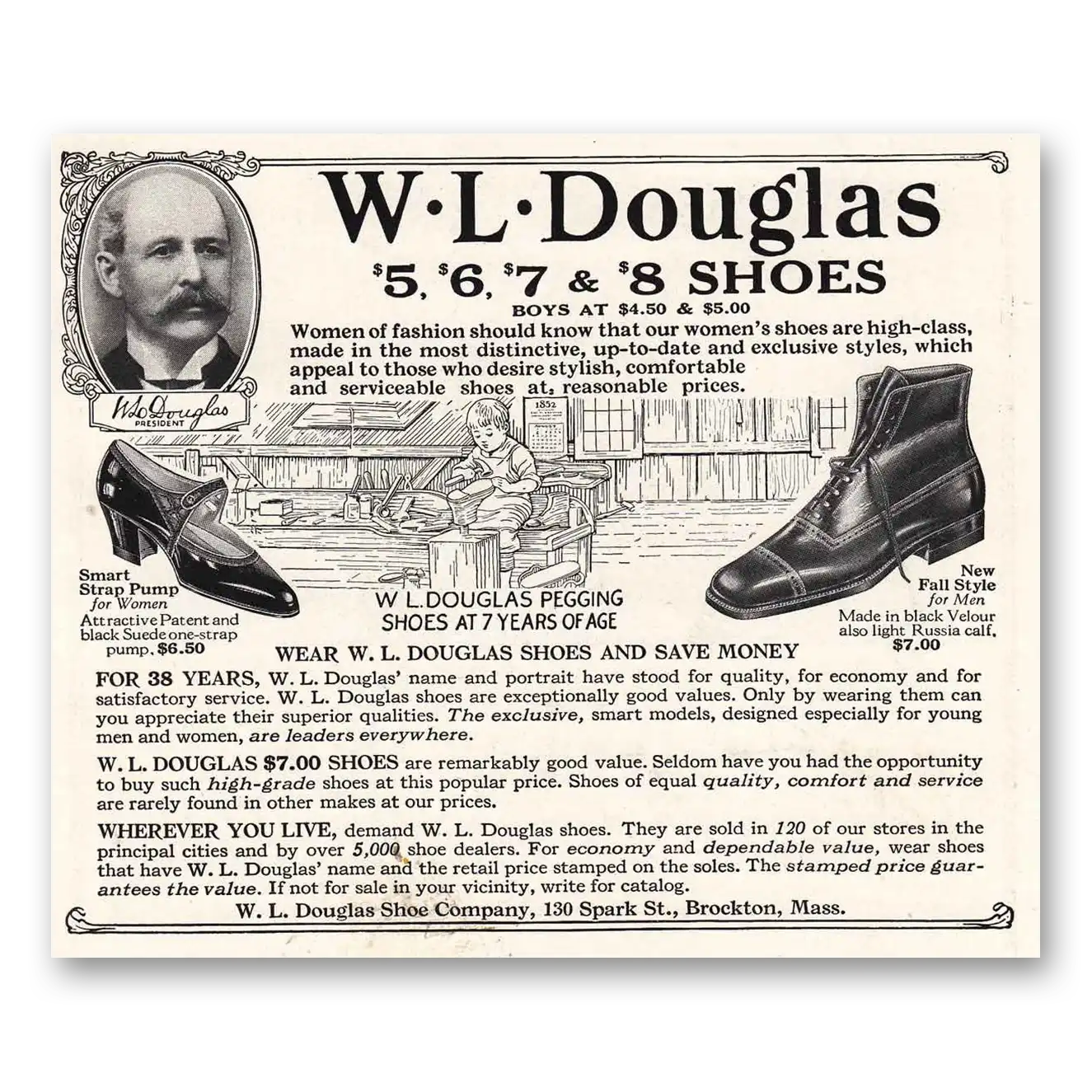 1924 Douglas Shoes Women of Fashion Should Know Vintage Magazine Print Ad