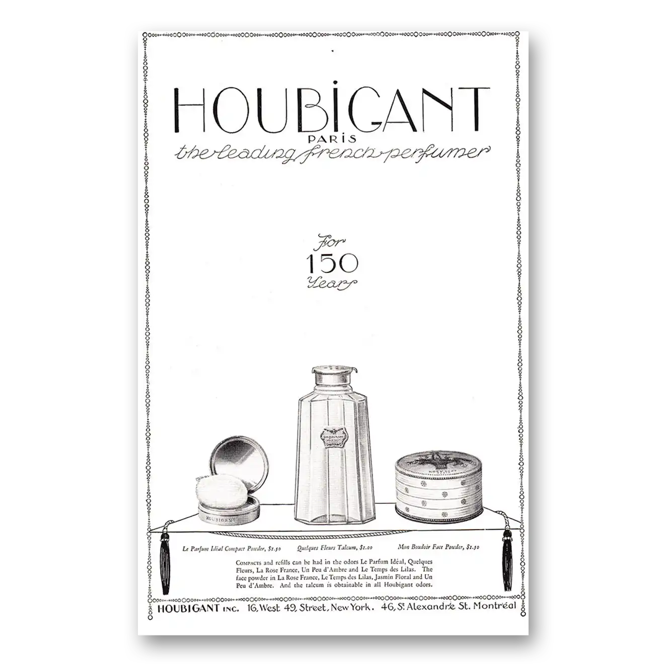 1924 Houbigant Perfumes Leading French Perfume Vintage Magazine Print Ad