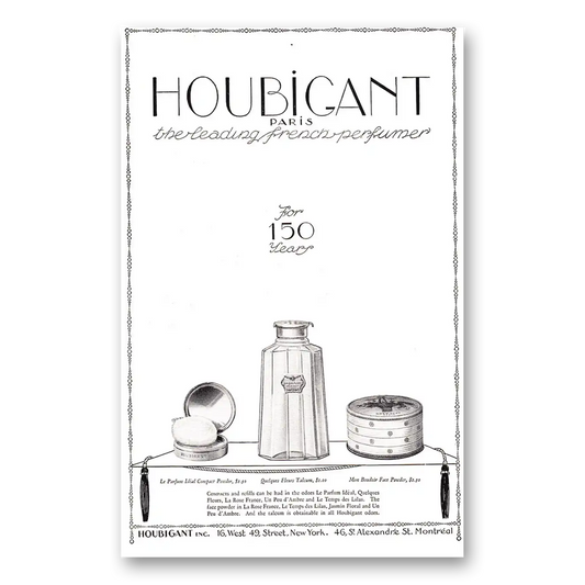 1924 Houbigant Perfumes Leading French Perfume Vintage Magazine Print Ad