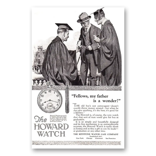 1924 Howard Watch Fellows My Father Is a Wonder Vintage Magazine Print Ad