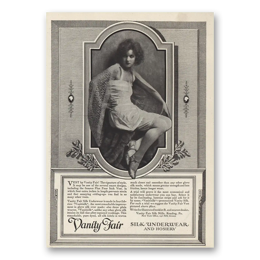 1924 Vanity Fair Undergarments Silk Underwear and Hosiery Vintage Magazine Print Ad