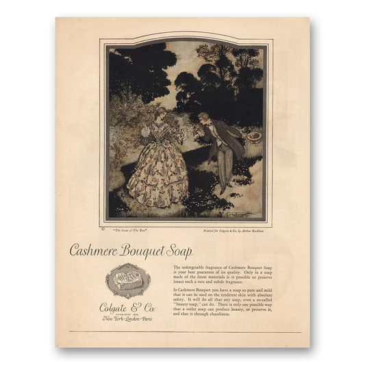 1925 Cashmere Bouquet Soap Scent of the Rose Vintage Magazine Print Ad