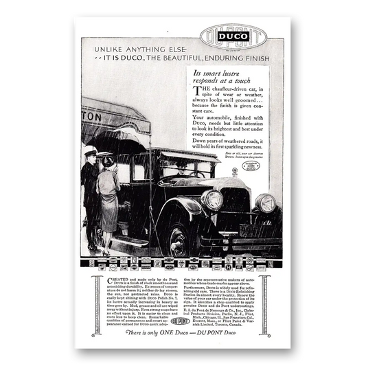 1925 DuPont Duco Duco Smart Lustre Responds At a Touch Vintage Magazine Print Ad