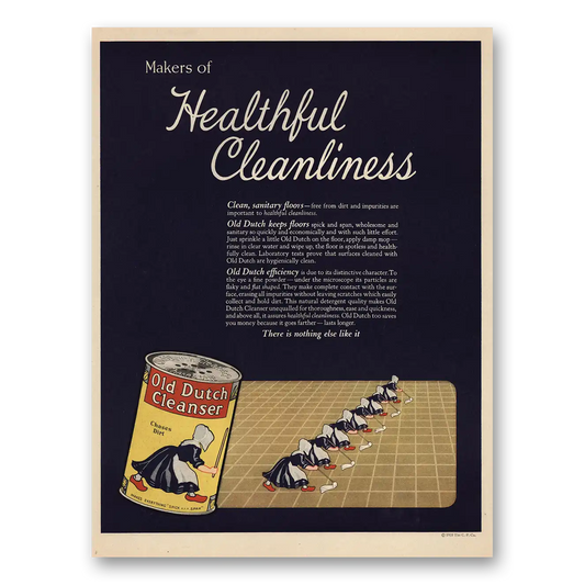 1925 Old Dutch Cleanser Healthful Cleanliness Vintage Magazine Print Ad