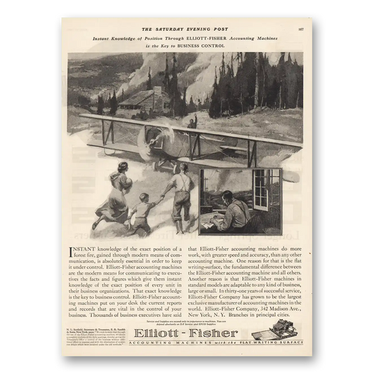 1925 Elliott Fisher Accounting Machine Instant Knowledge Vintage Magazine Print Ad