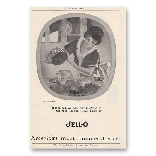 1925 Jell-O Easy to Make and So Attractive Vintage Magazine Print Ad