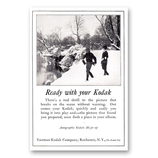 1925 Kodak Autographic Camera Ready With Your Kodak Autographic Vintage Magazine Print Ad