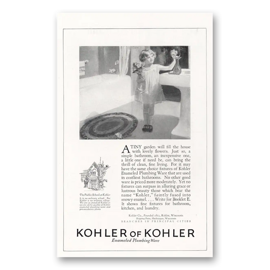 1925 Kohler Tiny Garden Will Fill the House Vintage Magazine Print Ad