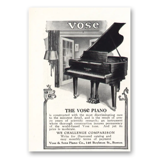 1925 Vose Piano Discriminating Care Minutest Detail Vintage Magazine Print Ad