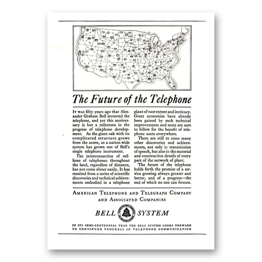 1926 American Telephone Future of the Telephone Vintage Magazine Print Ad