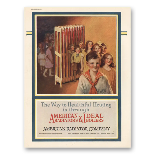 1926 American Radiator Healthful Heating Vintage Magazine Print Ad