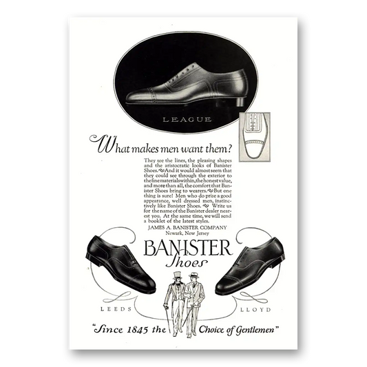 1926 Banister Shoes League Leeds Lloyd Vintage Magazine Print Ad