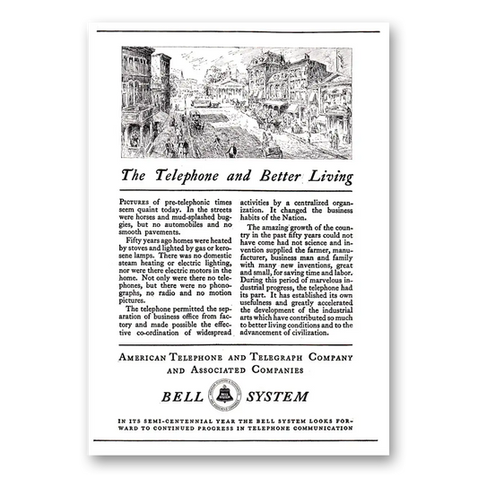 1926 American Telephone Telephone and Better Living Vintage Magazine Print Ad