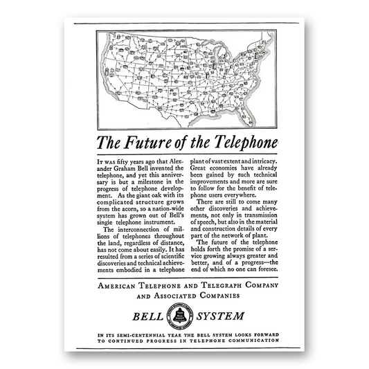 1926 American Telephone Future of the Telephone Vintage Magazine Print Ad