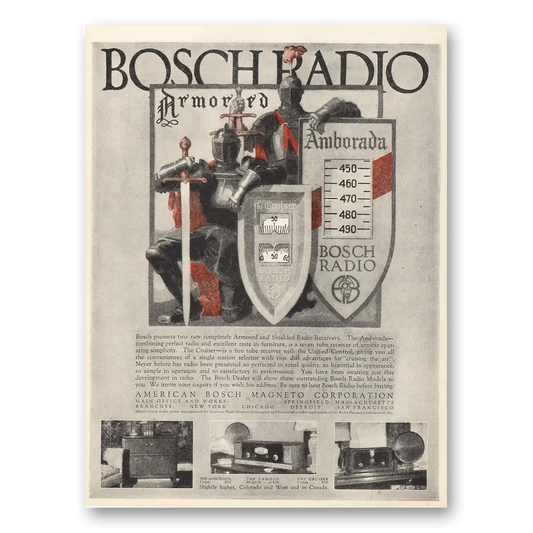 1926 Bosch Radio Amborada Vintage Magazine Print Ad