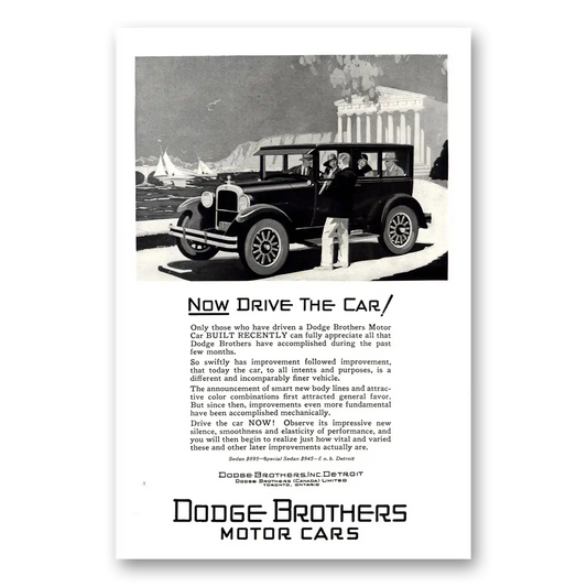 1926 Dodge Sedan Motor Cars Now Drive the Car Vintage Magazine Print Ad