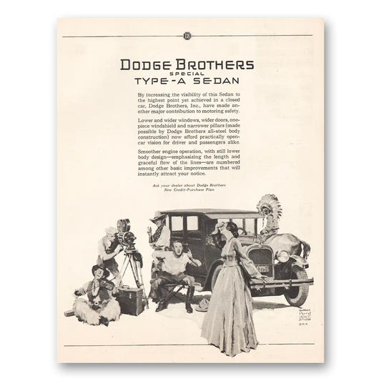 1926 Dodge Type A Sedan Vintage Magazine Print Ad