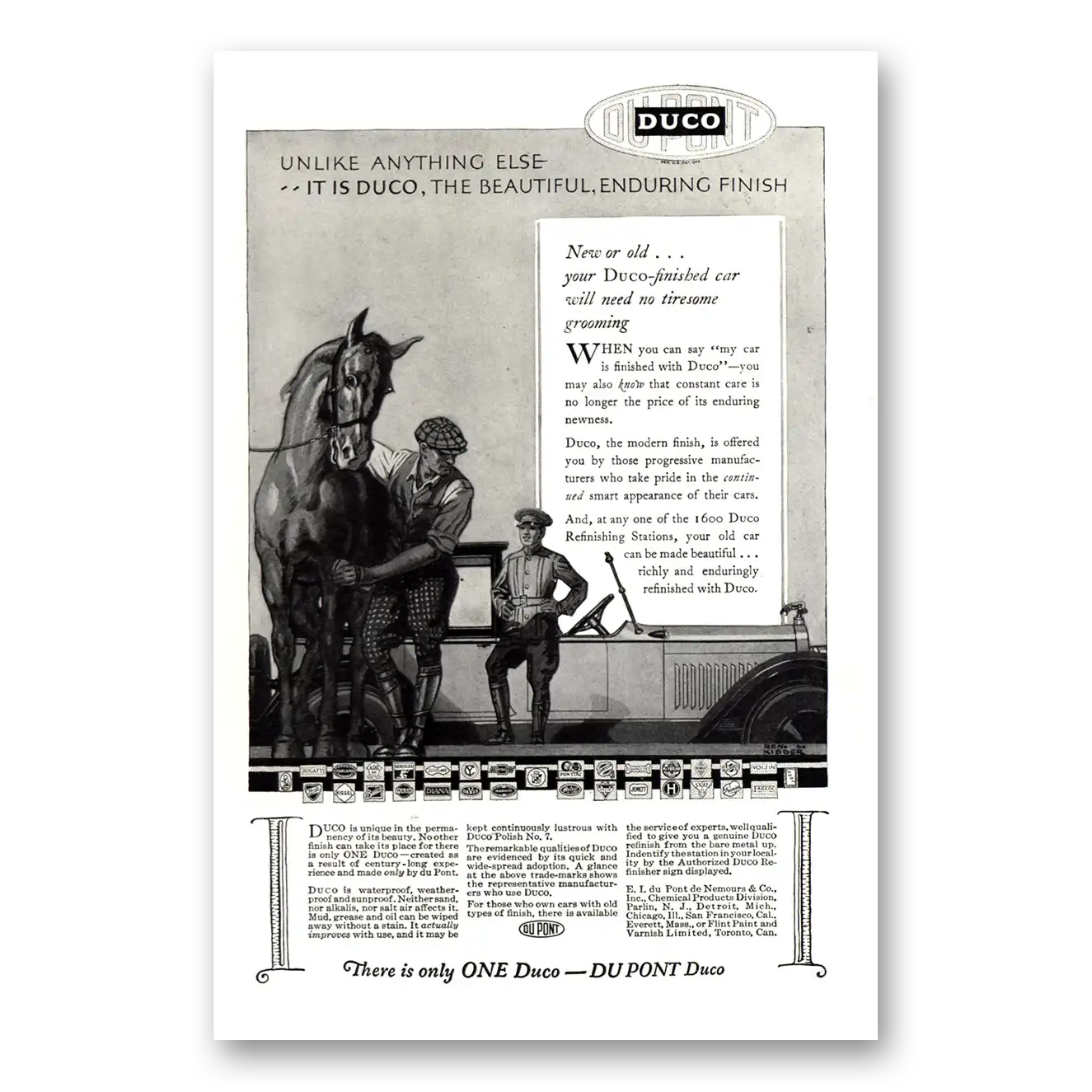 1926 DuPont Duco Duco Beautiful Enduring Finish Vintage Magazine Print Ad