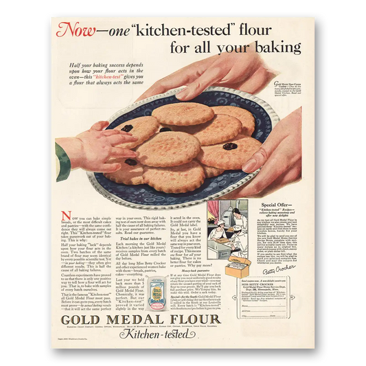 1926 Gold Medal Flour Kitchen Tested Flour Vintage Magazine Print Ad