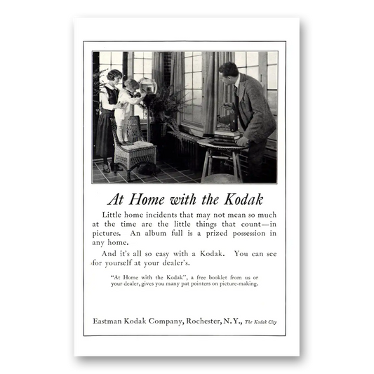 1926 Kodak At Home Vintage Magazine Print Ad