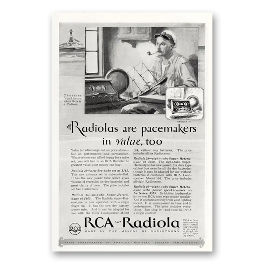 1926 RCA Radiola Radio Pacemakers In Value Vintage Magazine Print Ad