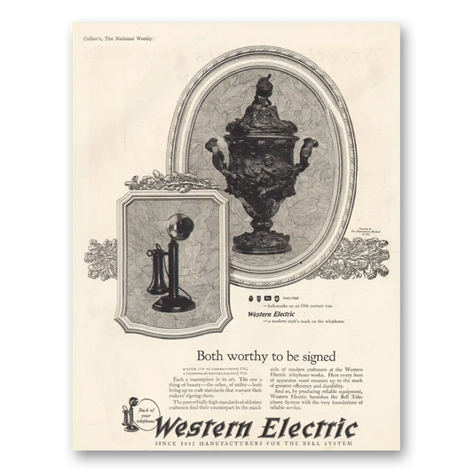 1926 Western Electric Both Worthy to Be Signed Vintage Magazine Print Ad