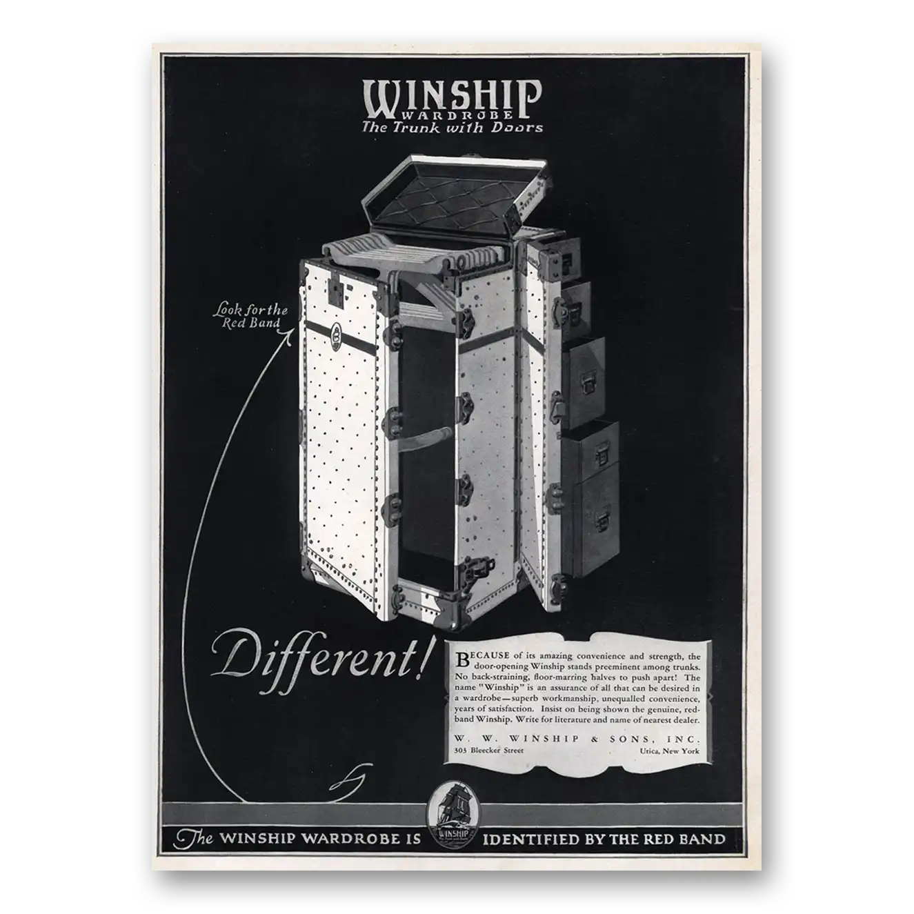 1926 Winship Luggage Different Amazing Convenience Vintage Magazine Print Ad