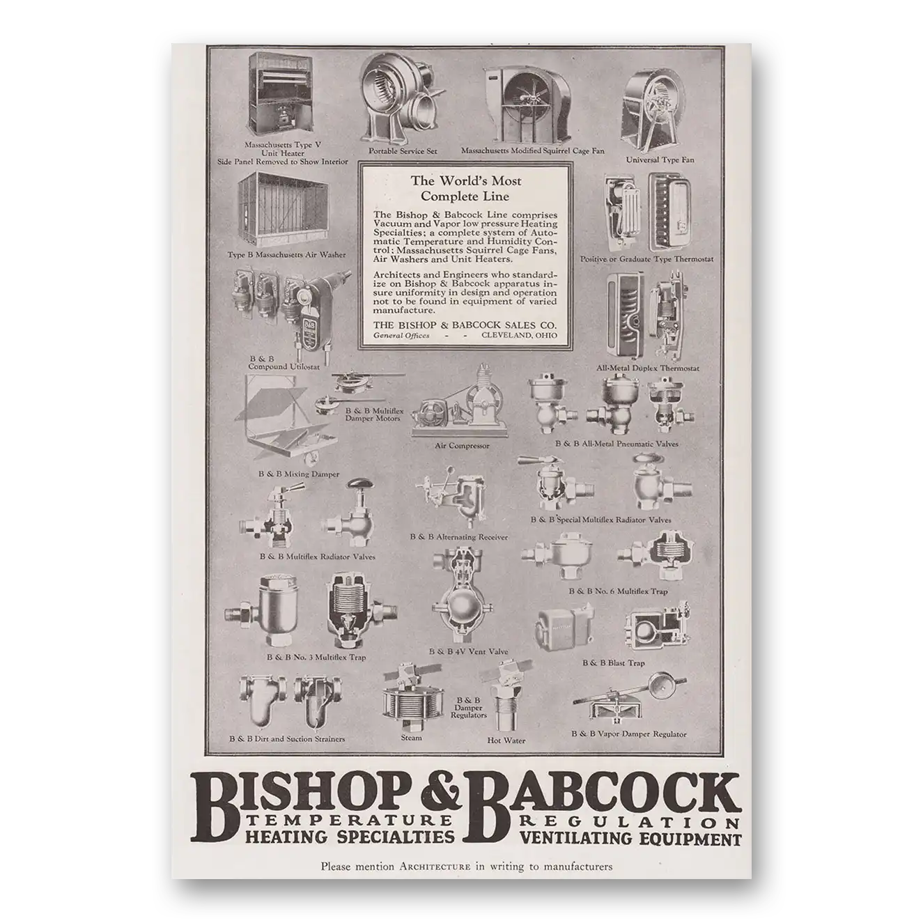 1927 Bishop & Babcock Worlds Most Complete Line Vintage Magazine Print Ad