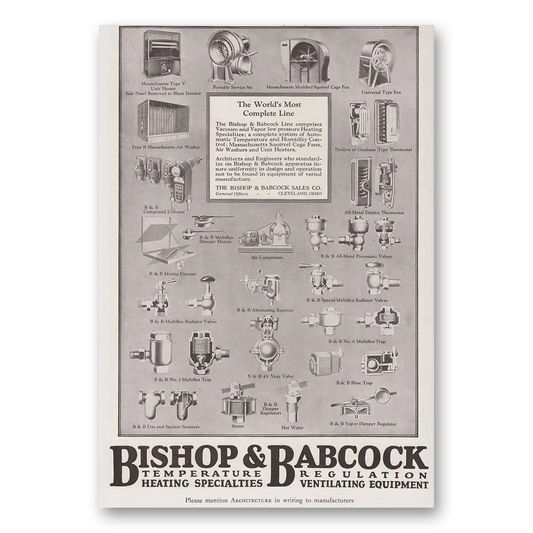 1927 Bishop & Babcock Worlds Most Complete Line Vintage Magazine Print Ad