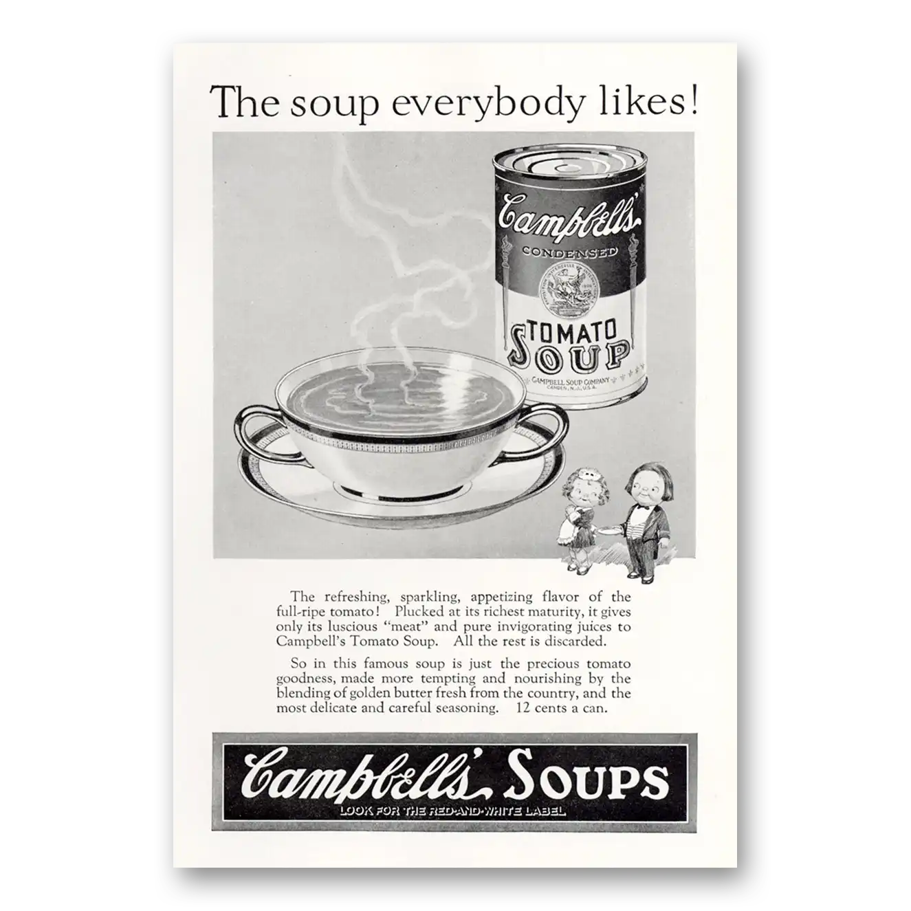 1927 Campbells Tomato Soup Everybody Likes Vintage Magazine Print Ad