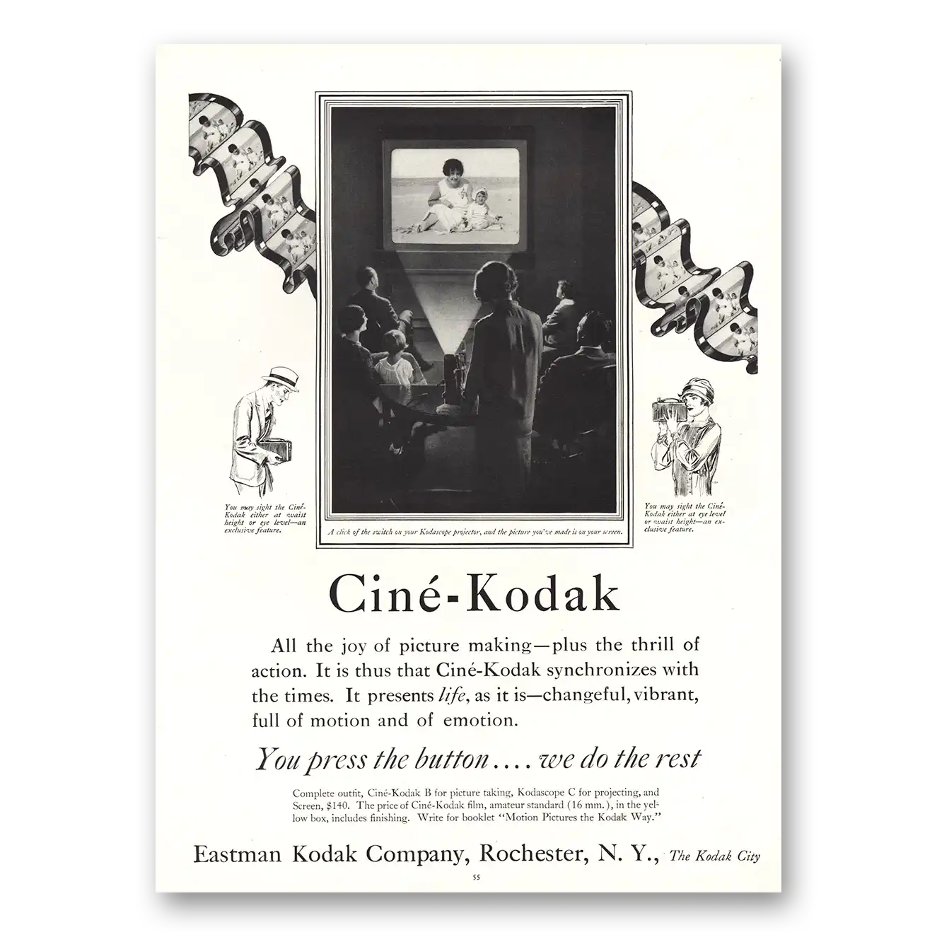 1927 Cine Kodak Camera All the Joy of Picture Making Vintage Magazine Print Ad