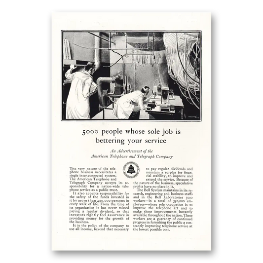 1928 American Telephone People Whose Sole Job Vintage Magazine Print Ad