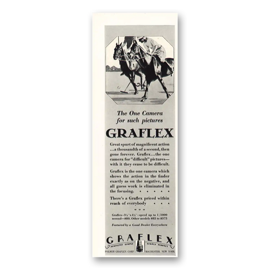 1928 Graflex Cameras One Camera for Such Pictures Vintage Magazine Print Ad