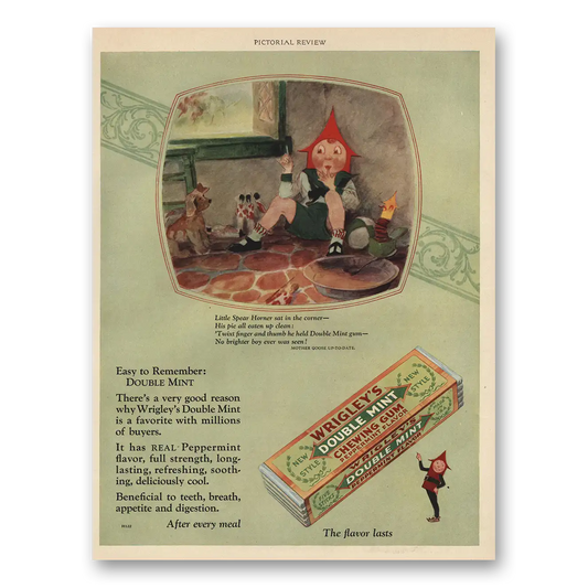 1928 Wrigleys Gum Little Spear Horner Vintage Magazine Print Ad