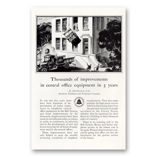 1929 American Telephone Thousands of Improvements Vintage Magazine Print Ad