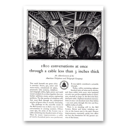 1929 American Telephone 1800 Conversations at Once Vintage Magazine Print Ad